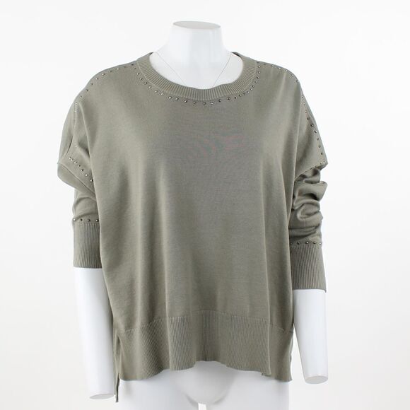 DKNY Stud-Trim High-Low Sweatshirt Gogo Pink XL - Picture 2 of 5